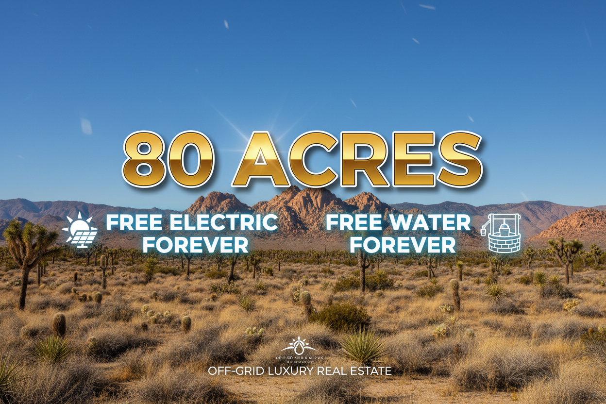 80 Acres Free Electric Free Water Forever