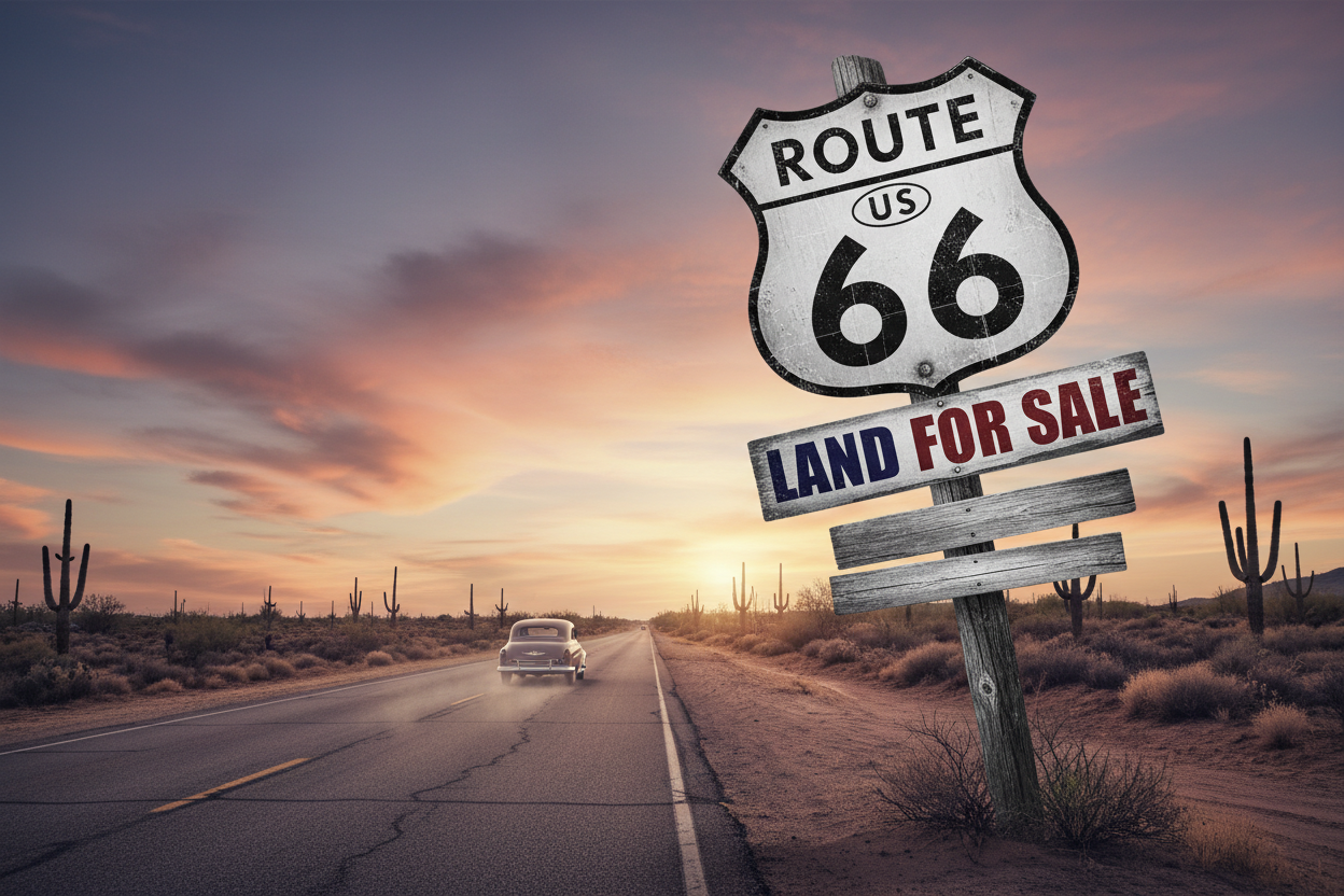 Route 66 Land for Sale Sign